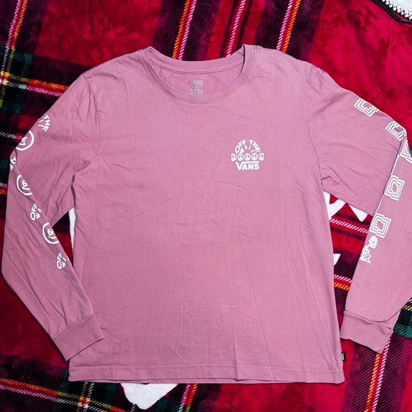 Vans “Off the Wall” Long Sleeve Tee — Dusty Rose (Size Large) - Picture 4 of 7
